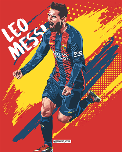 Leo Messi Barcelona art artist barcelona coreldraw desain design designer digitalart fanart football graphicdesigner illustrator messi vector