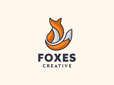 fox logo template animal animal logo branding design endr icon illustration logo simple logo vector