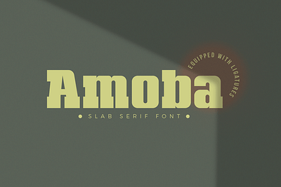 Amoba abc alphabet character design font letter poster retro serif sign slab style symbol text type typeface typeset typography vector vintage