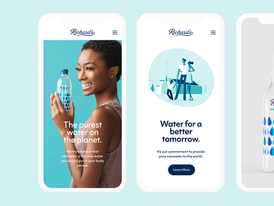 Rainwater Mobile app design blue handsome illustration mobile mobile app photography rain responsive