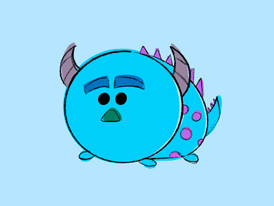 Disney Sulley Drawing disney drawing monsters inc sketchapp sulley tsum tsum