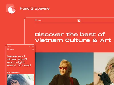 Hanoigrapevine Website Redesign art community creative culture design interface layout ui web website