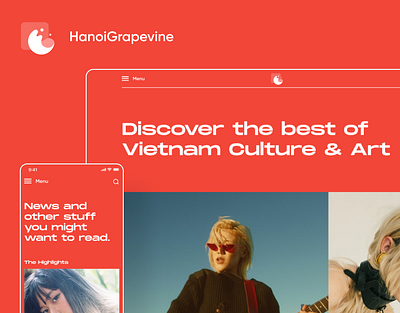 Hanoigrapevine Website Redesign art community creative culture design interface layout ui web website