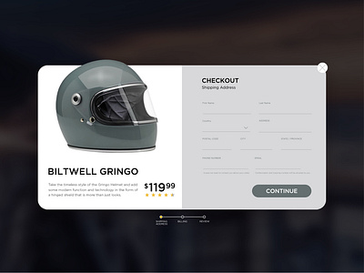 dailyui002 2 01 checkoutpage clean dailyui 002 flatdesign helmet motorcycle