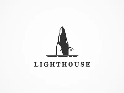 Graphic1 consulting design lighthouse logo simple vector