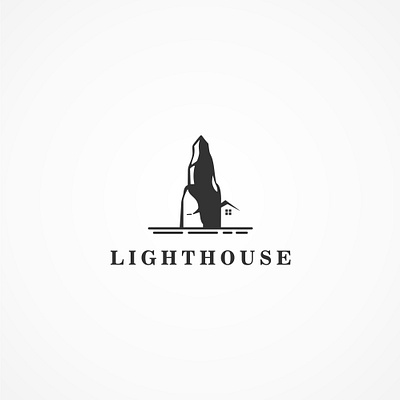 Graphic1 consulting design lighthouse logo simple vector