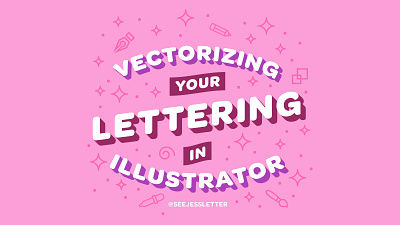 Vectorizing Your Lettering in Illustrator brush eyedropper handlettering illustration illustrator lettering pen pencil shapes speed drawing tools tutorial type typography vector