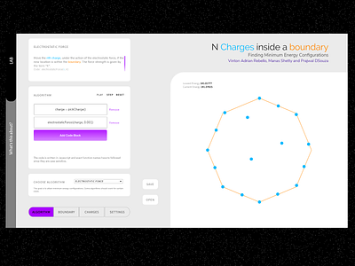 N Charges inside a Boundary - Physics Simulation physics simulation