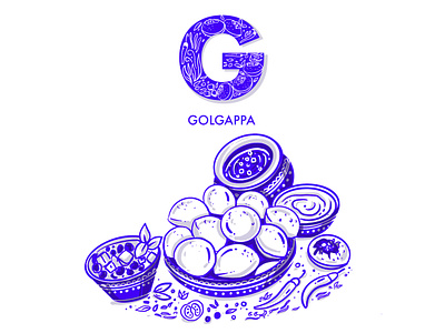 G for GOLGAPPA adobe animation app design application branding design drawing flat food google design icon illustration ink mobile motion graphics product design sketch typography vector web design