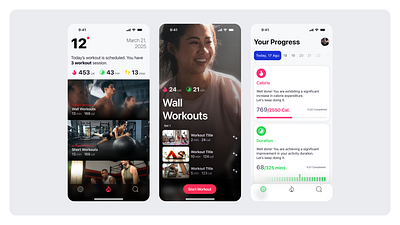 Fit App app design figma fitapp fitness graphic design logo mobile app ui ux