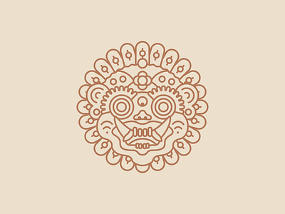 Tapel Barong abstract animal bali balinese barong branding design lineart logo logo design simple logo vector