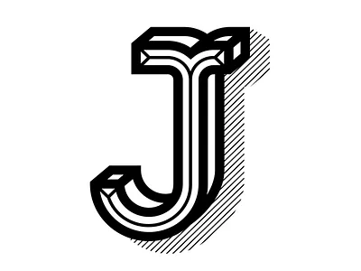 J for fun logo monogram black