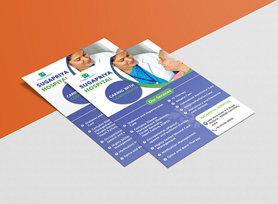 Sugapriya Hospital flyer design branding flyer design hospital illustrator medical