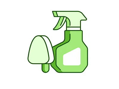 Hygiene 041/100 brush cleaner design icon illustration minimal shadow vector