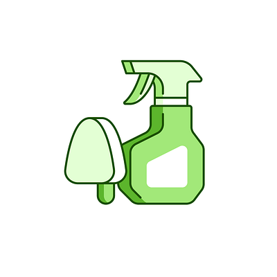 Hygiene 041/100 brush cleaner design icon illustration minimal shadow vector