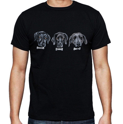 Hand-painted t-shirt, dogs, Футболка с ручной росписью, собаки apparel art design drawing fashion hand painted handmade paint style wear