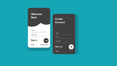 The First Design app sign in signup typography uidesign ux