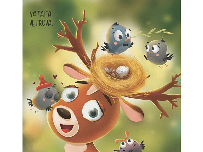 Spring Time animal illustration animals birds cartoon illustration character characterdesign childrenbook childrenillustration illustration kids art kids book kids illustration love spring
