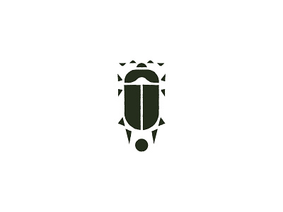 Scarab Logo animal beetle brand graphic green insect logo minimal scarab
