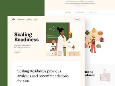 Scaling Readiness Website crops design illustration innovation interface responsive scaling science ui ux