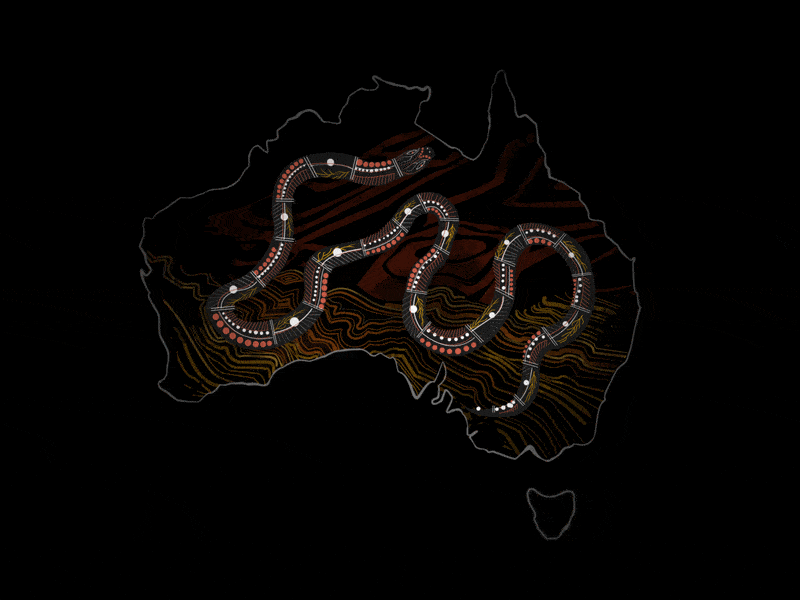 Example of Story Maps - The Creator Animation (Rainbow Serpent)