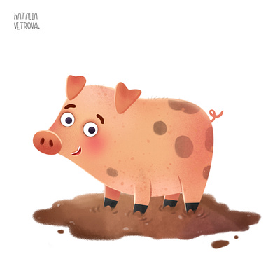 Pig cartoon animal illustration animals cartoon illustration character characterdesign childrenbook childrenillustration illustration illustrator kids book pig