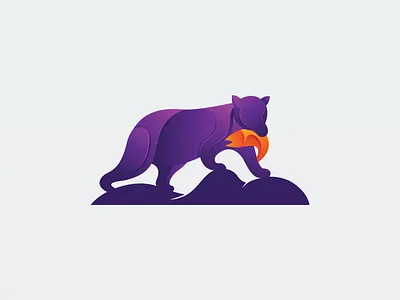 Gradient Purple Bear Illustration - Logo Design abstract animal art background bear design digital element gradient graphic icon illustration logo modern pink purple sign symbol vector