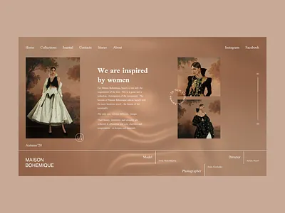 Maison Bohemique after effects aftereffects animated animation art branding clean ecommerce fashion brand minimal typography ui web