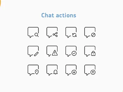 Chat icon set chat design icons illustrator