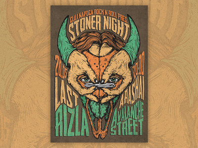 Stoner Night concert poster coverart design digitalillustration drawing gigposter graphicdesign grunge illustration illustration art illustration design illustrator portrait poster poster art posterdesign psychedelic stoner