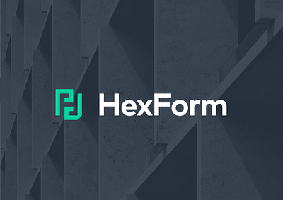 HexForm - Logo Concept brand branding building concept concrete construction for sale form forming freelance function hard hat hex hexform logo logodesign logotype structure