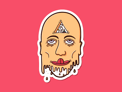 Dripping Head dripping enlightened enlightenment face flower head mask skull tongue