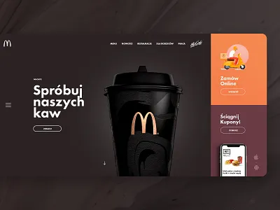 McDonald's Redesign Concept burger design food landing layout mcdonalds page subtl ui ux visuality web