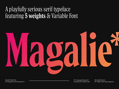 Introducing Magalie design display font display fonts display serif display typeface font font design fonts new font new fonts new typeface serif font serif typeface type type design typedesign typeface typography