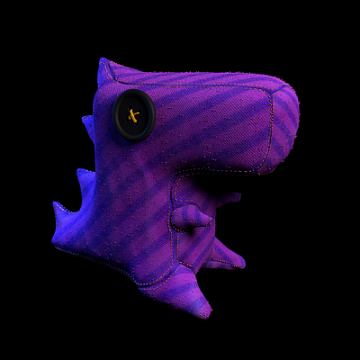 The MIGHT T-rex 3d c4d dinosaur model render tartan teddy