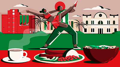 City Loops Colombia Culture Trip columbia design editorial editorial illustration food illustration illustrator minimal vector