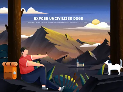 Illustrations from interesting dog stories illustration