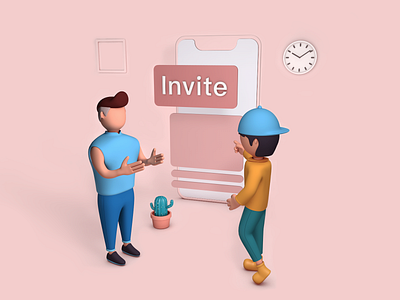 C4D-illustrations-02 c4d design dribbble hello illustration ui