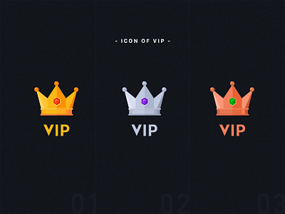 Vip icons copper crown gold icon silver vip