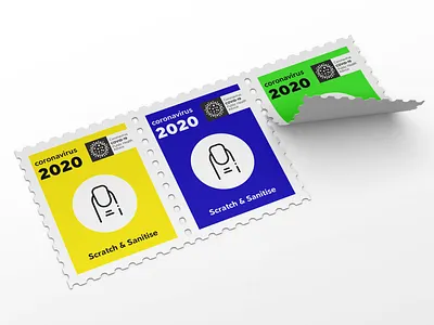 Scratch & sanitise stamps antibacterial coronavirus covid19 interactive post postage stamp sanitise sanitize scratch stamp design stamps