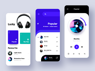 Music application app design application branding design mobile ui music app ui ux