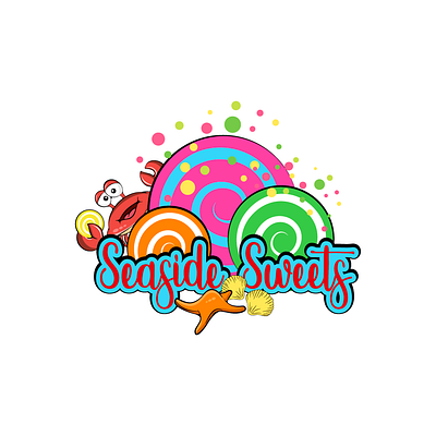 Seaside Sweets app branding flat illustration typography ux web