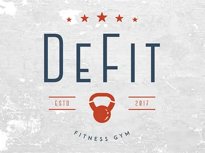 DEFIT Logo branding business logo colorful art fitness logo gym logo logo minimalist logo playful logo typography vector vintage design vintage logo
