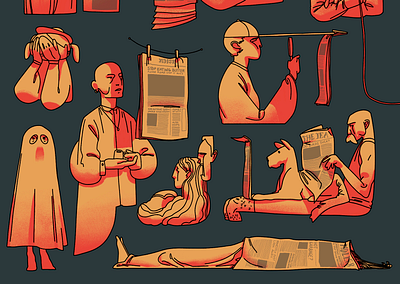 How to read the news character characterdesign digital art drawing editorial editorial illustration fake news illustration journalism news