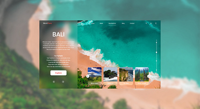 Tourism company website - Bali Tourism bali beach indonesia tourism ui ui ux ui design ui designs uidesign uidesignpatterns uidesigns uiux ux web web design website website concept website design website designer website designing