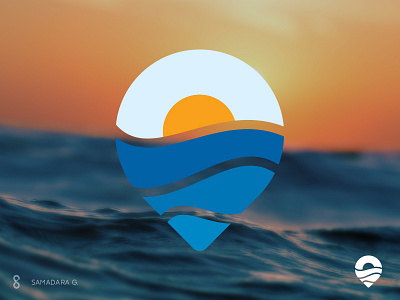 Outdoors/Travel/Ocean Logo explore location minimal ocean outdoors pin samadaraginige simple sky sun sunset tour travel vacation