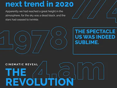 Poster made using Raleway dark layout minimal typogaphy ui vector