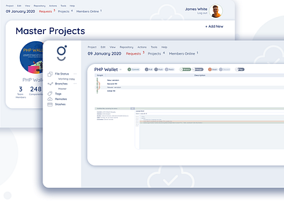 Git Interface design developer development git git interface git ui minimal ui ux website