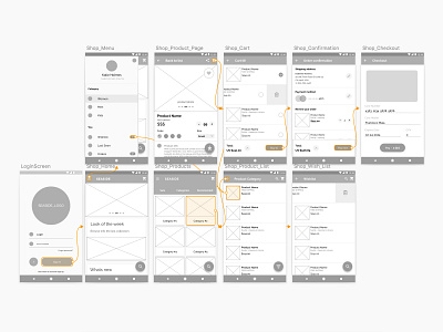 App Wireframes • Seaside android android app android app design app design ecommerce ecommerce app product design prototype seasideapp storyboard ui userflow ux wireframe