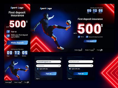 Sport landing page adobe illustrator adobe photoshop design figma ui ux vector web web design website